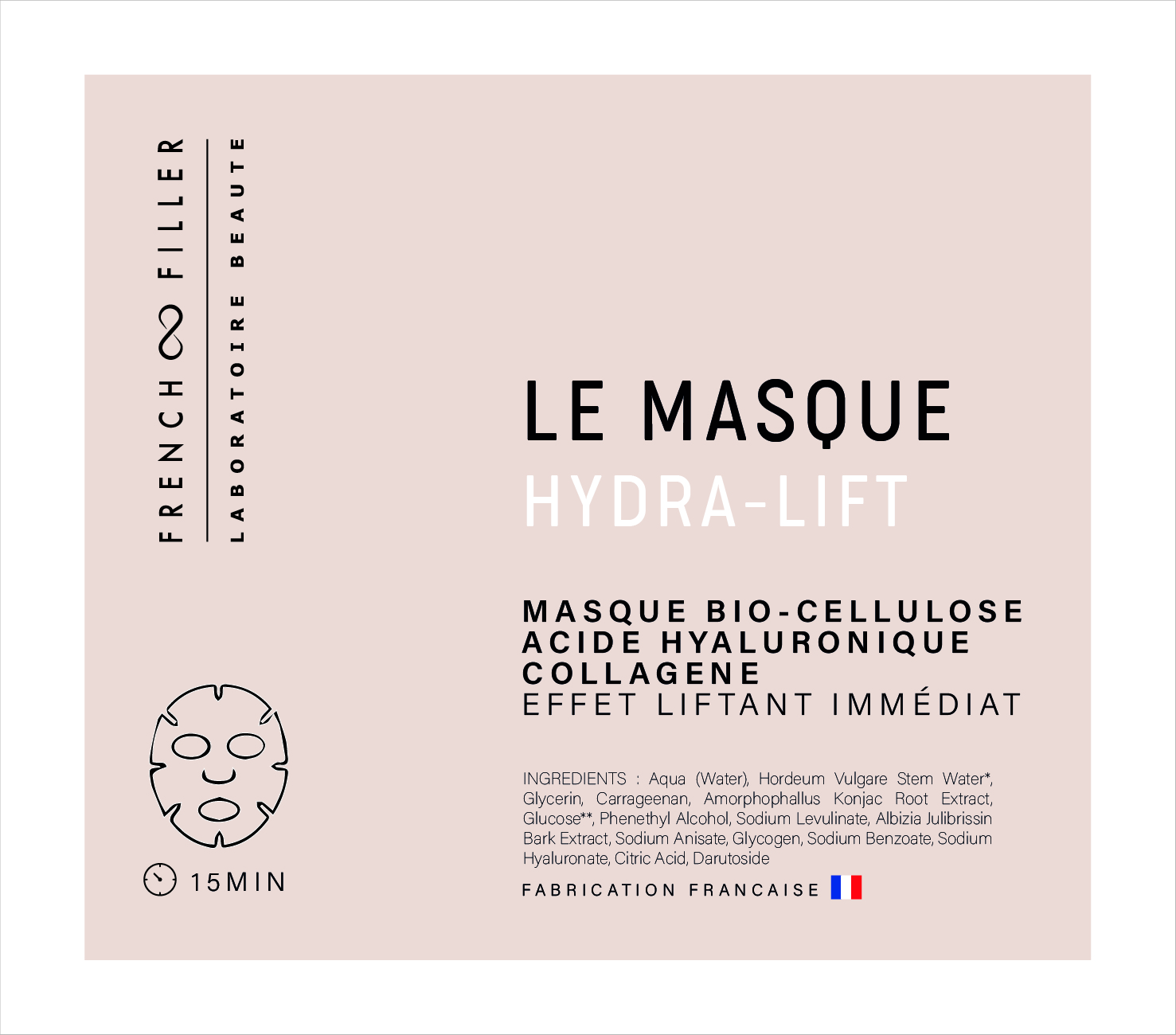 masque hydra lift French Filler beauty hydrafacial biocellulose